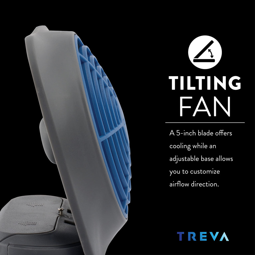 Portable Battery Powered Desk Fan 2-Speed Dark Blue Y75316