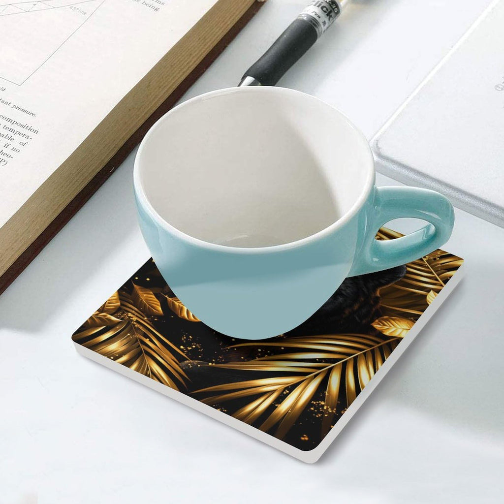 Ceramic Coasters Set of 6 Cork Backing W37638