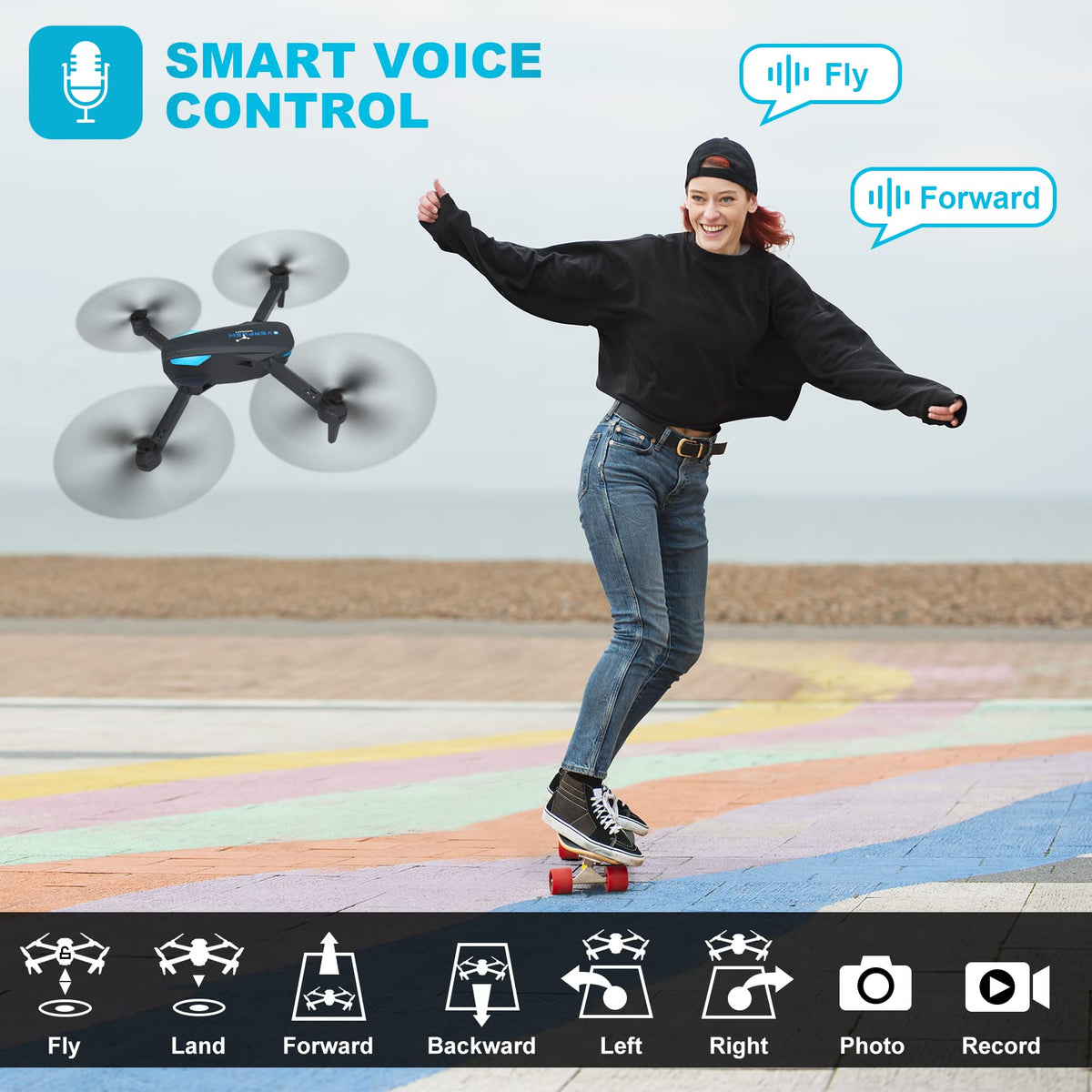 Foldable 1080P Camera Drone with 2 Batteries O955486