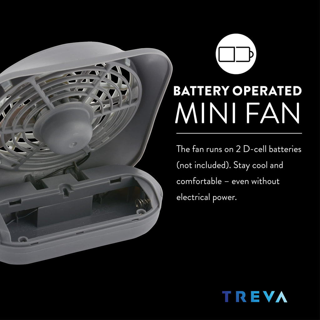 Portable Battery Powered Desk Fan 2-Speed Dark Blue Y75316