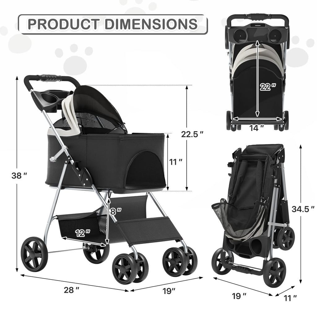 Foldable Pet Stroller T8571