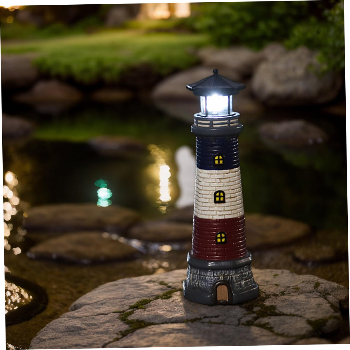 15 Inch Waterproof Rotating LED Lighthouse Lamp T9249