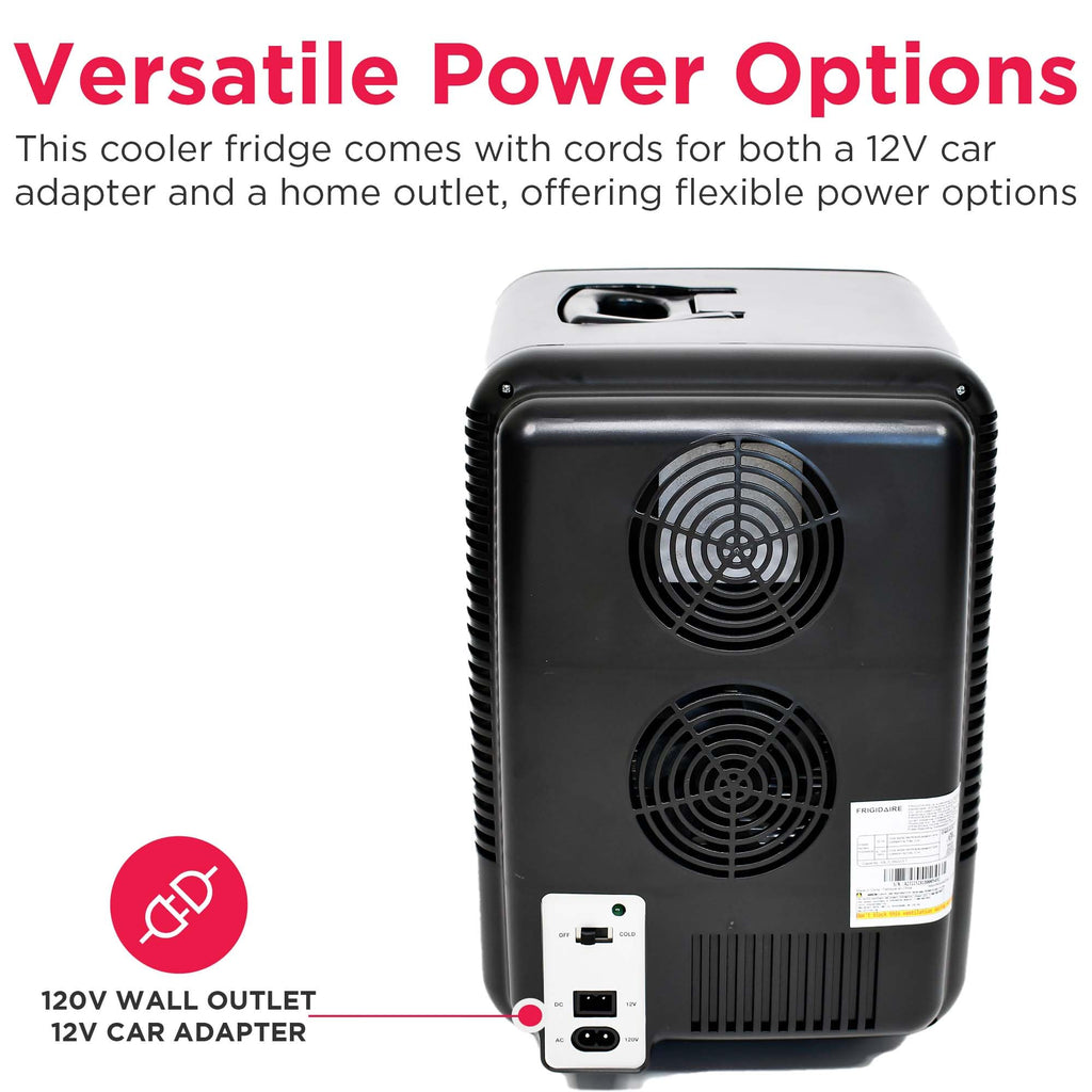 10L Brushed Black Stainless Mini Personal Fridge Cooler B986375