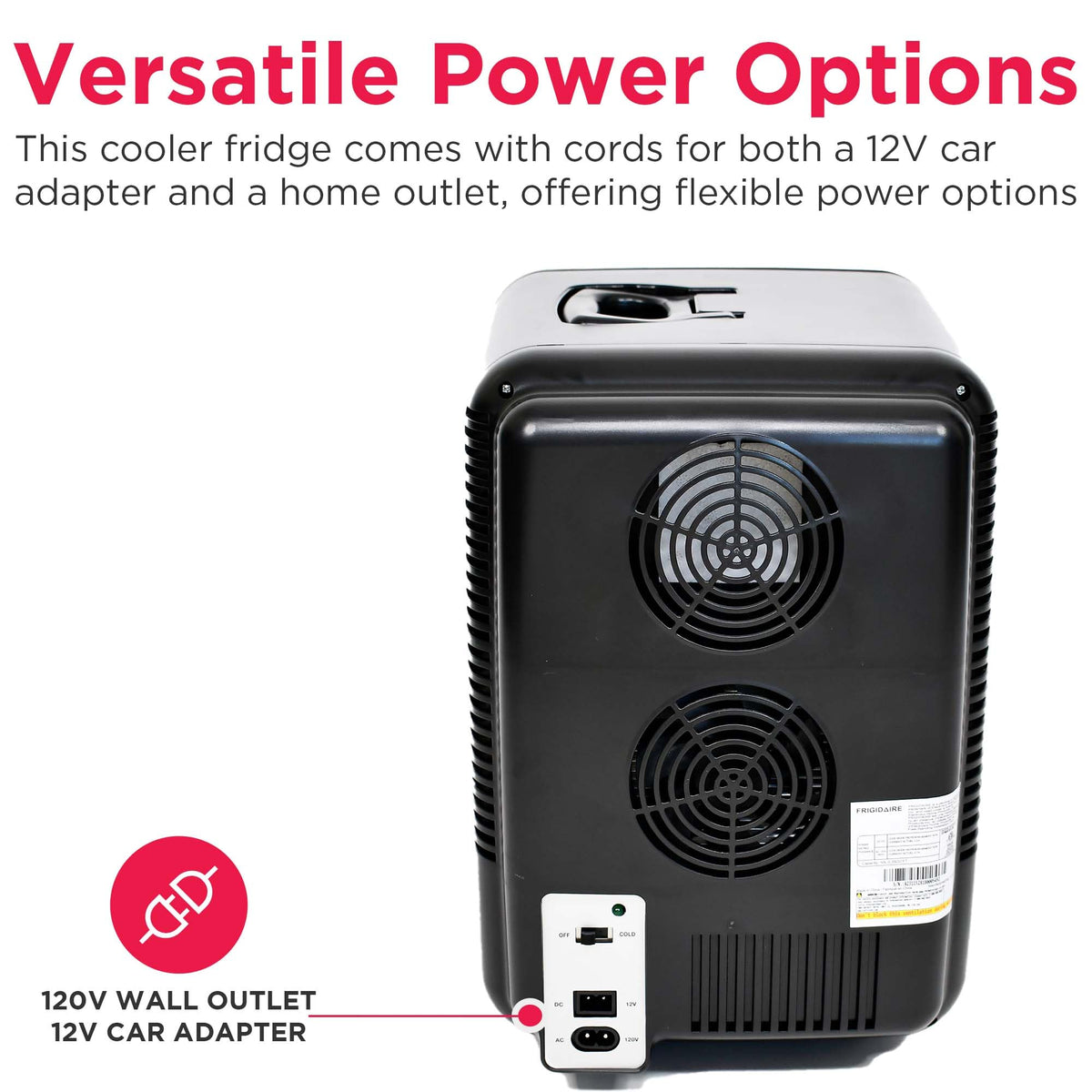 10L Brushed Black Stainless Mini Personal Fridge Cooler B986375