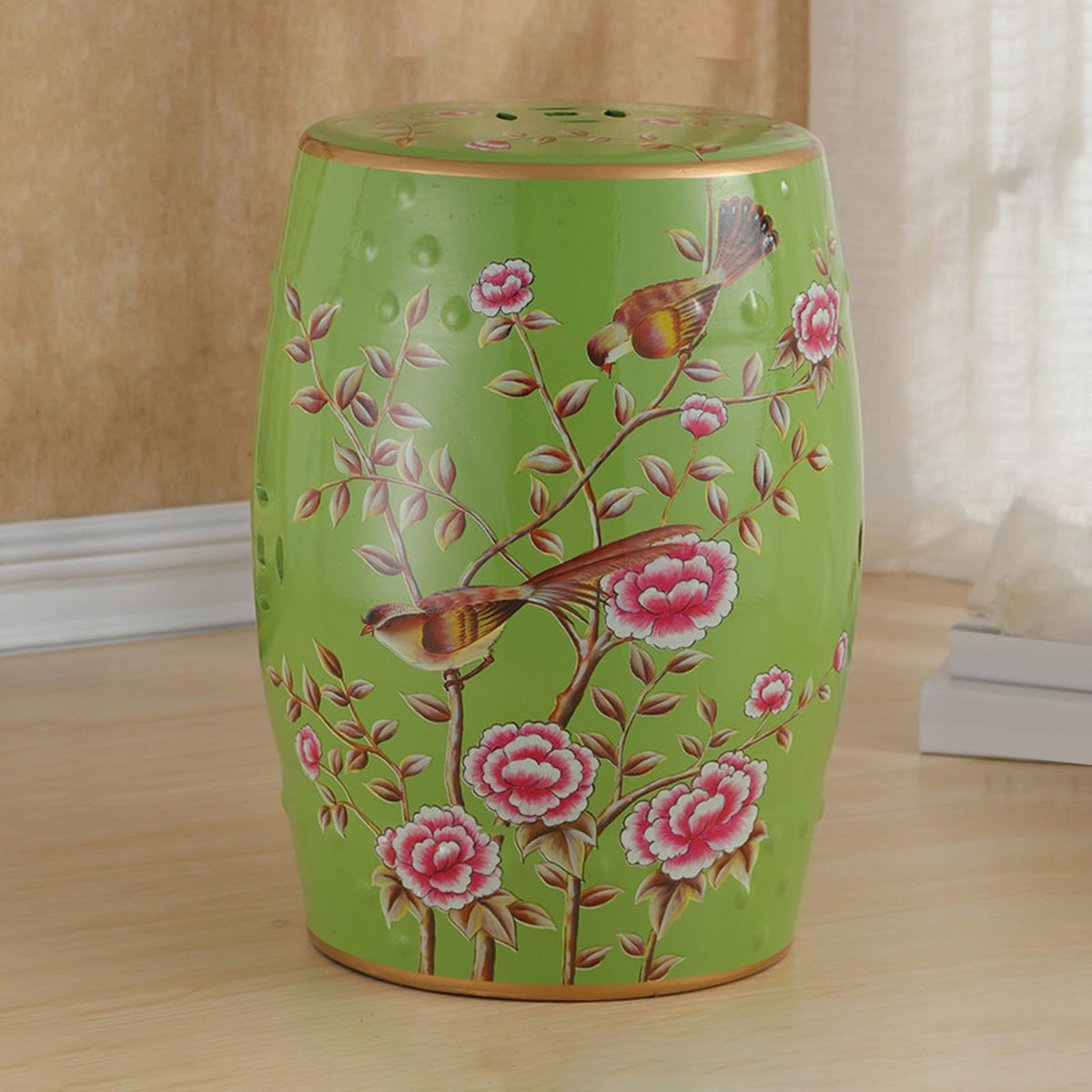 Hand-Painted Ceramic Drum Stool V882910