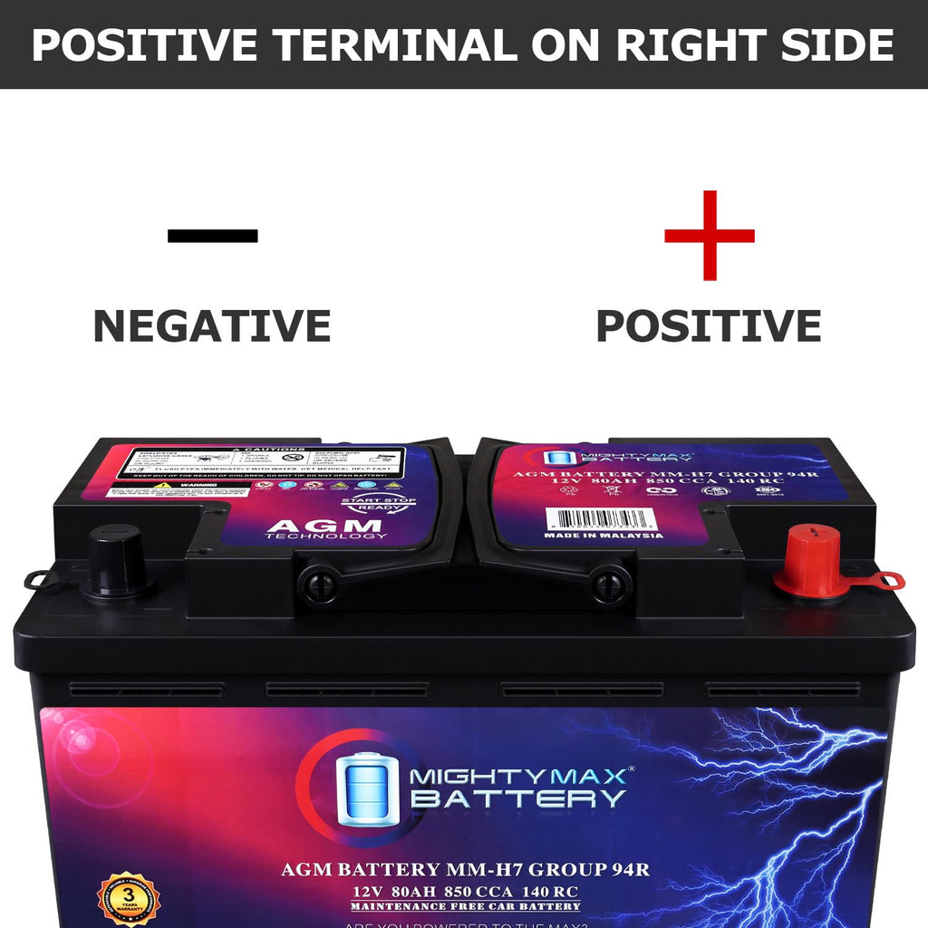 12V 80AH 850 CCA Replacement Battery O86277
