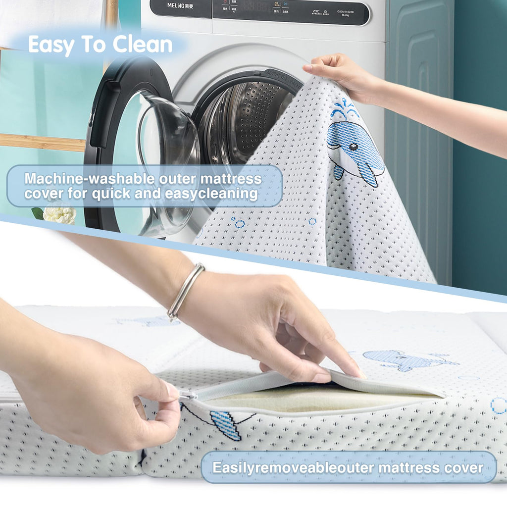 Pack and Play Mattress, 38"x26" Trifold Memory Foam N71976