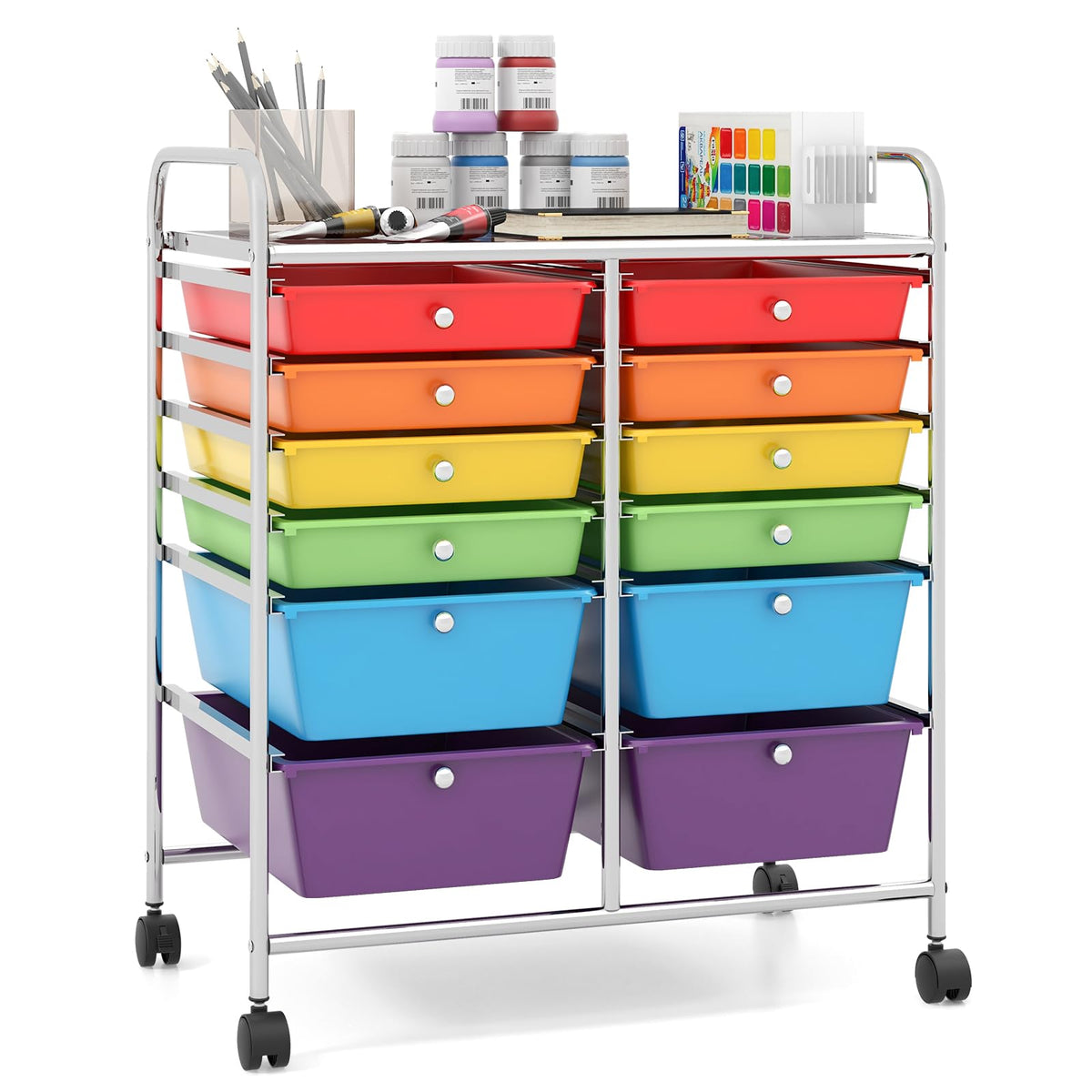 12 Drawer Rolling Storage Cart T2098