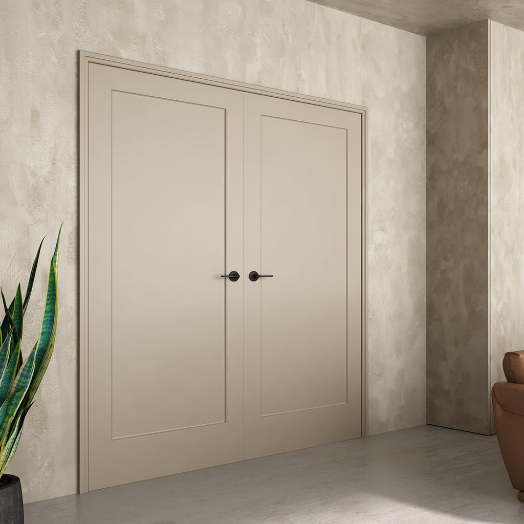 24"x80" 1-Panel Shaker Style White Primed Hollow Core Interior Door Slab H124381