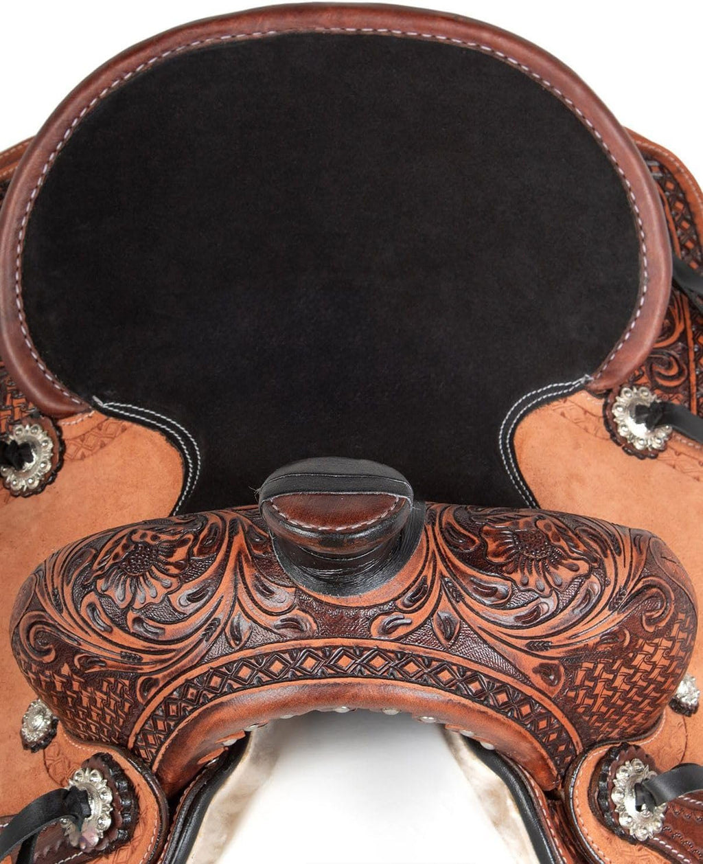 Leather Horse Saddle Set with Tack & Stirrups H169866