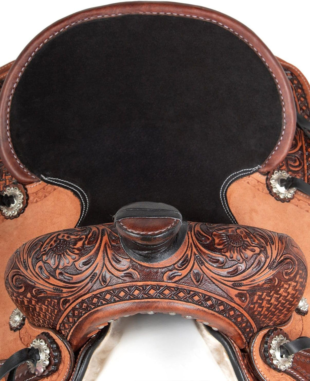 Leather Horse Saddle Set with Tack & Stirrups H169866