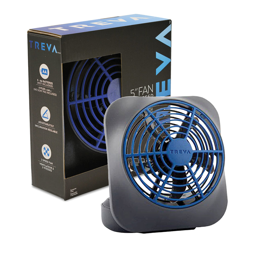 Portable Battery Powered Desk Fan 2-Speed Dark Blue Y75316