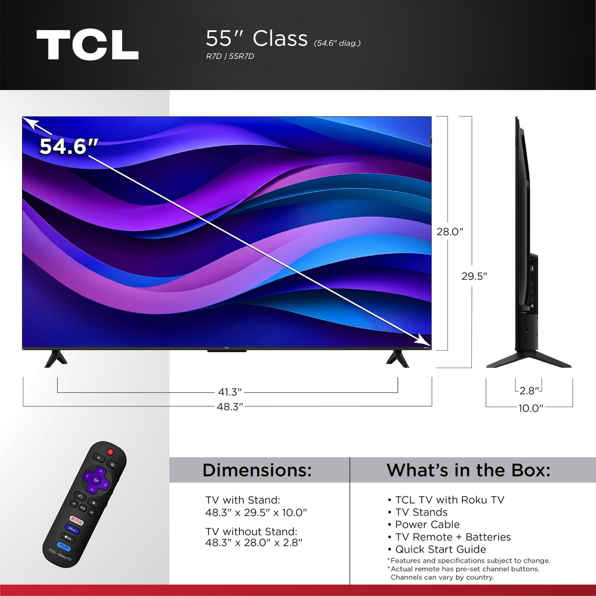 55-Inch 4K UHD HDR Roku Smart TV Z900