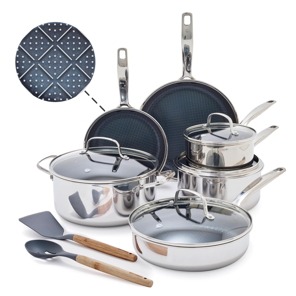 12 Piece Stainless Steel Nonstick Cookware Set W349