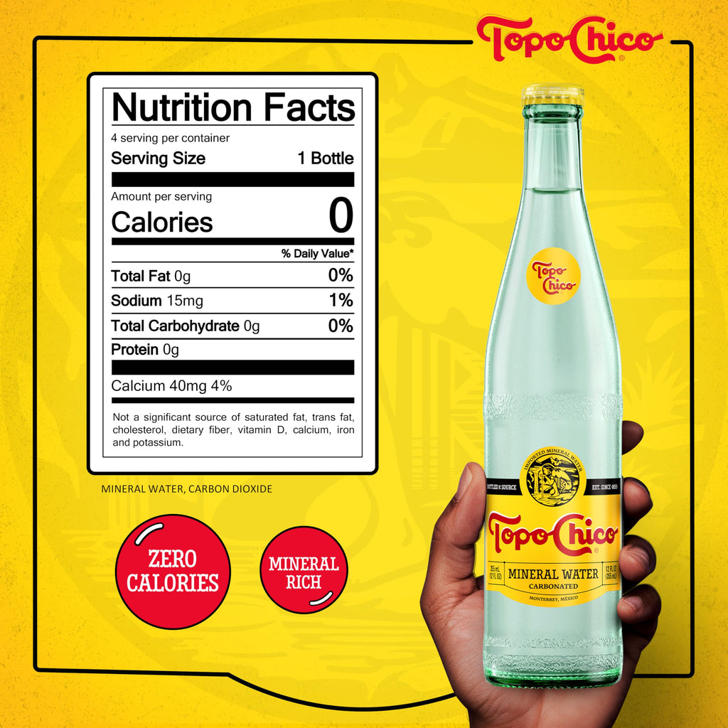 Sparkling Mineral Water 12 Fl Oz Pack of 4 Glass J774