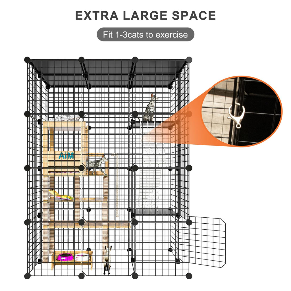 Large Detachable Metal Wire Cat Enclosure X9454