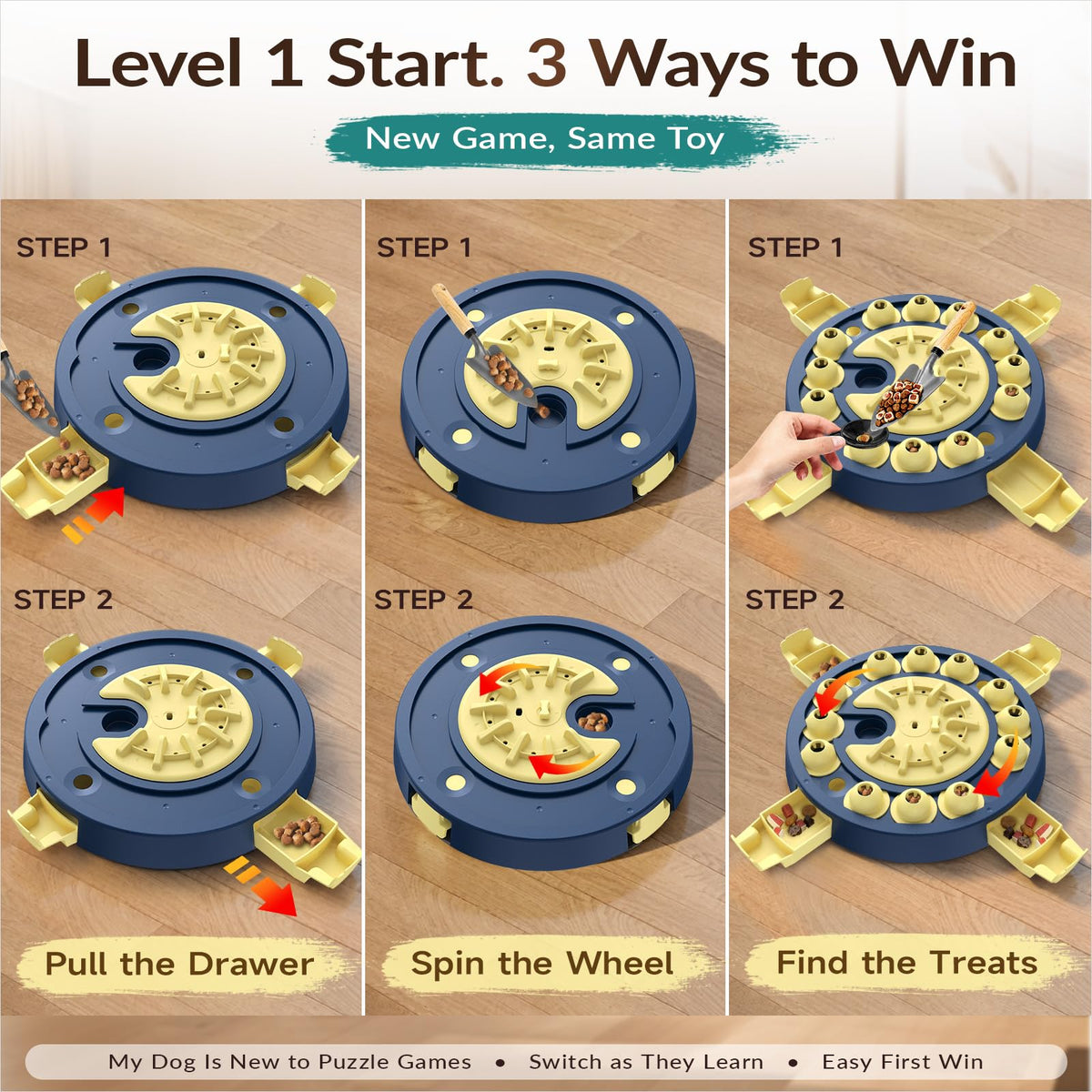 Large 3 Levels Dog Puzzle Toy U56133