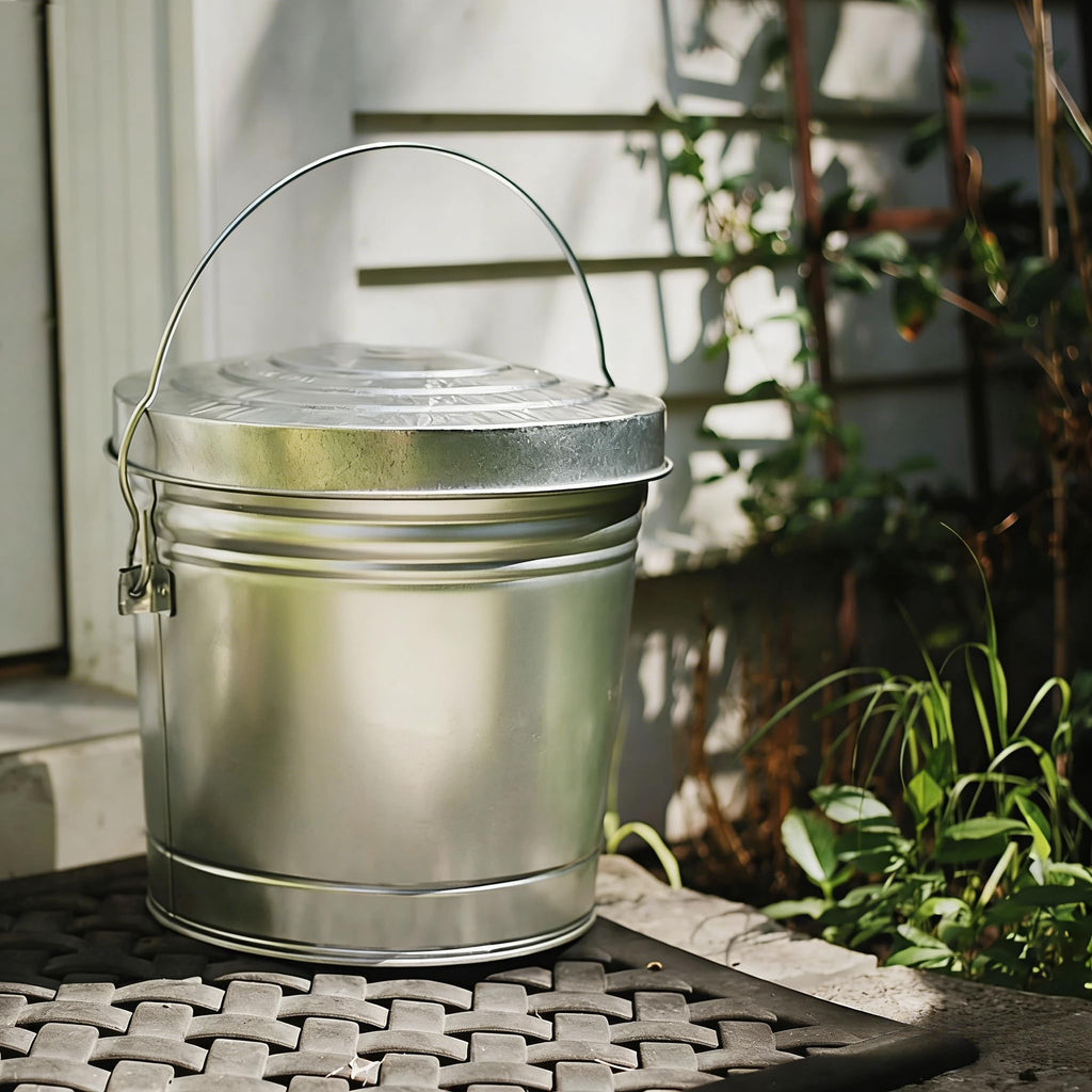 6 Gallon Galvanized Steel Storage Can with Locking Lid T94623