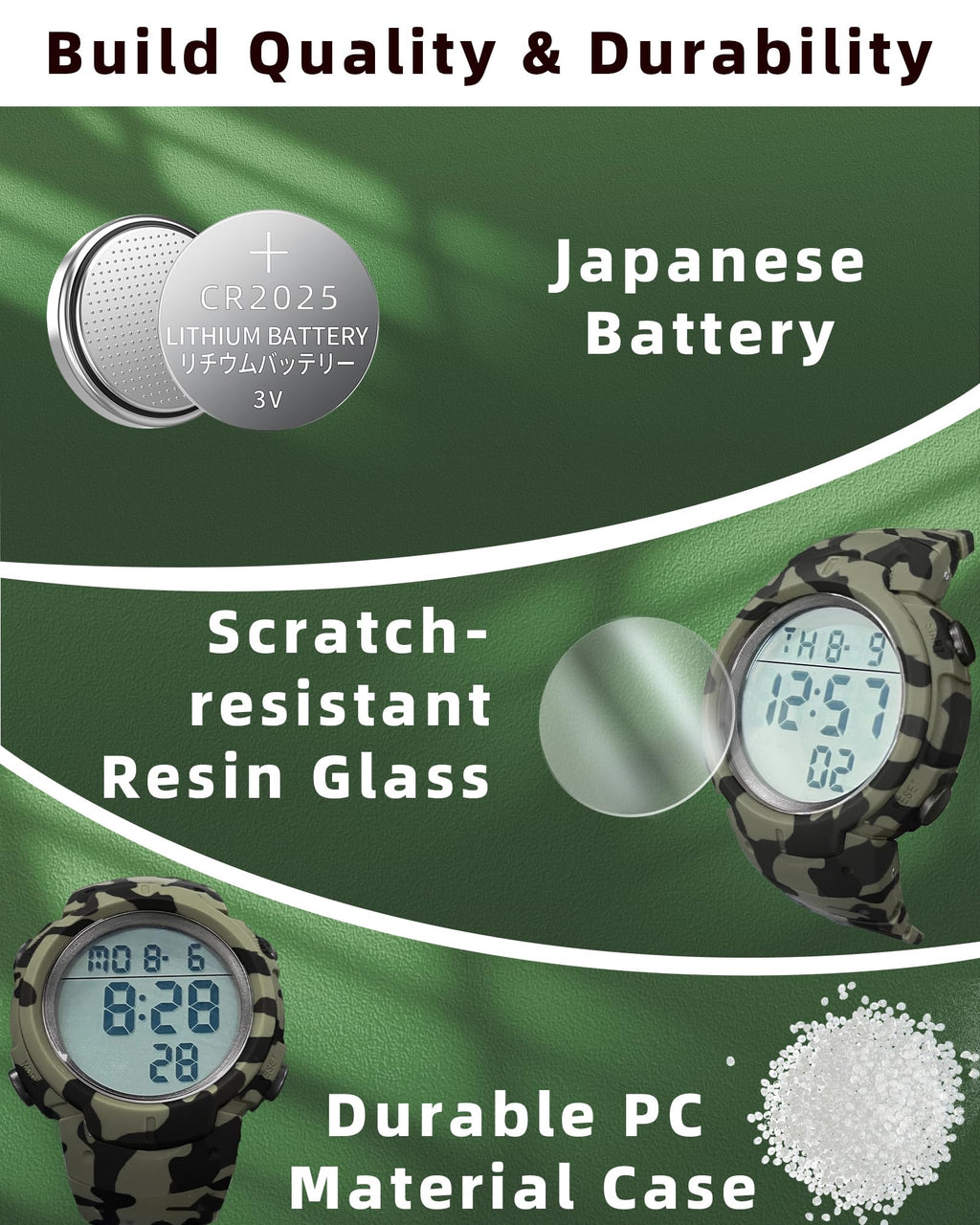 Digital Watch Mens Waterproof Sport Wristwatch G7891