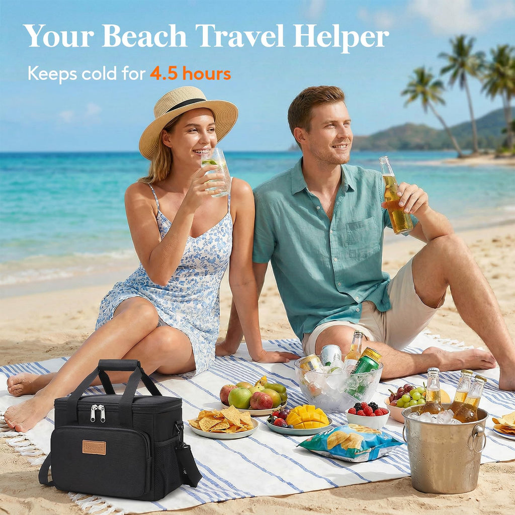Black Insulated Lunch Bag L159