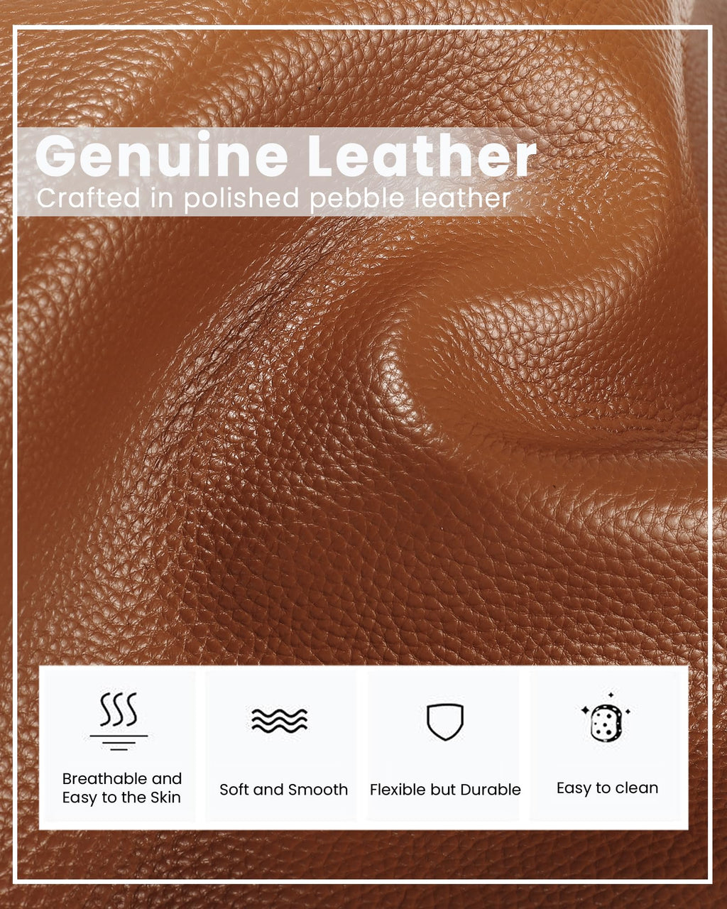 Small Genuine Leather Crossbody Bag with RFID Blocking Card Slots V48944