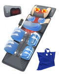 Full Body Massage Mat with Heat, Adjustable Lumbar Traction, Detachable Neck Shiatsu Roller, Airbag Compression, Vibration Massage Pad I47333