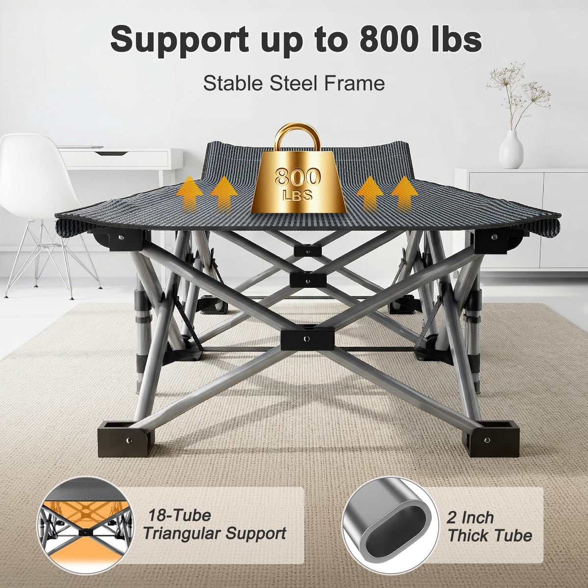 Camping Cot with Mattress D524332