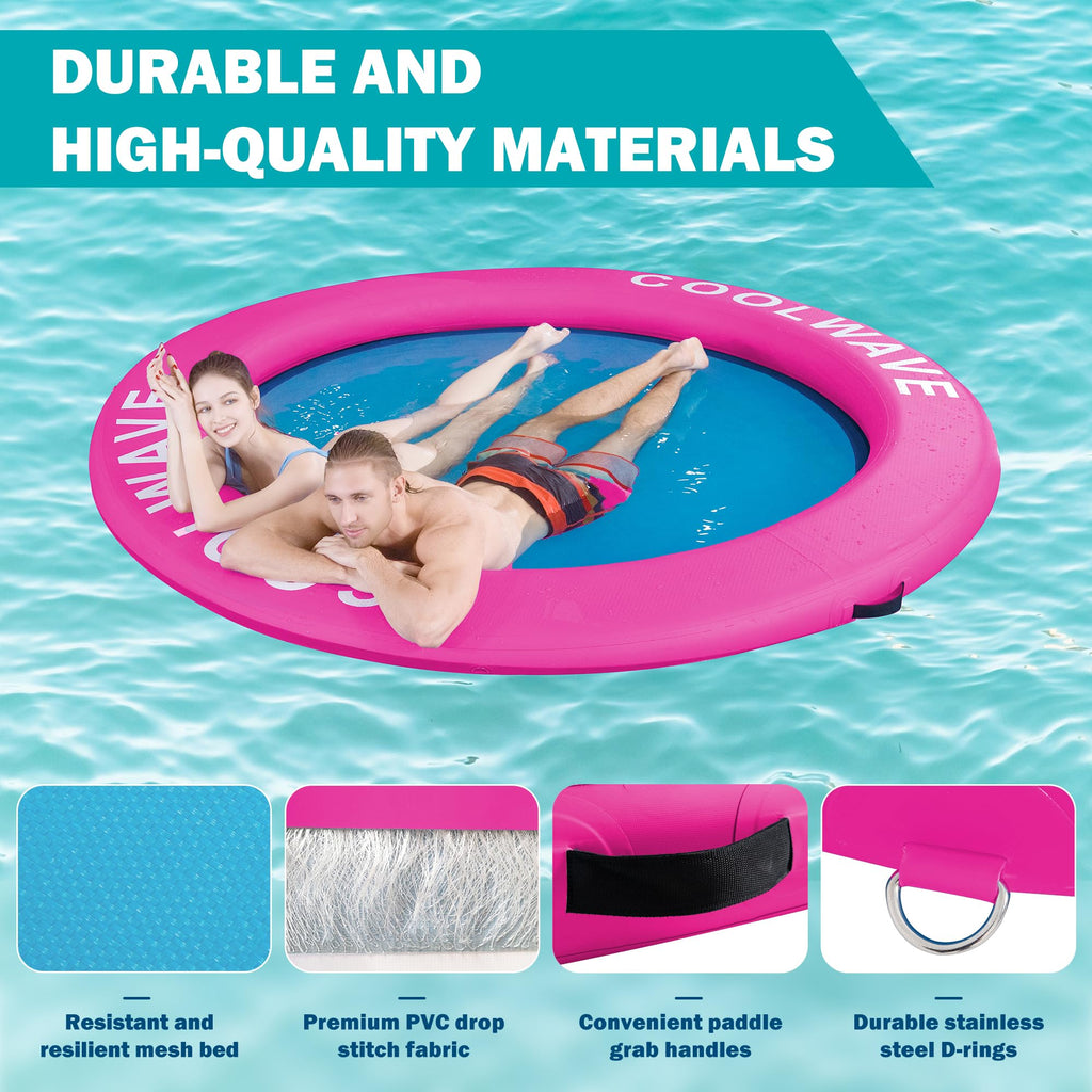 Inflatable Water Hammock Floating Dock with Cup Holders D72109