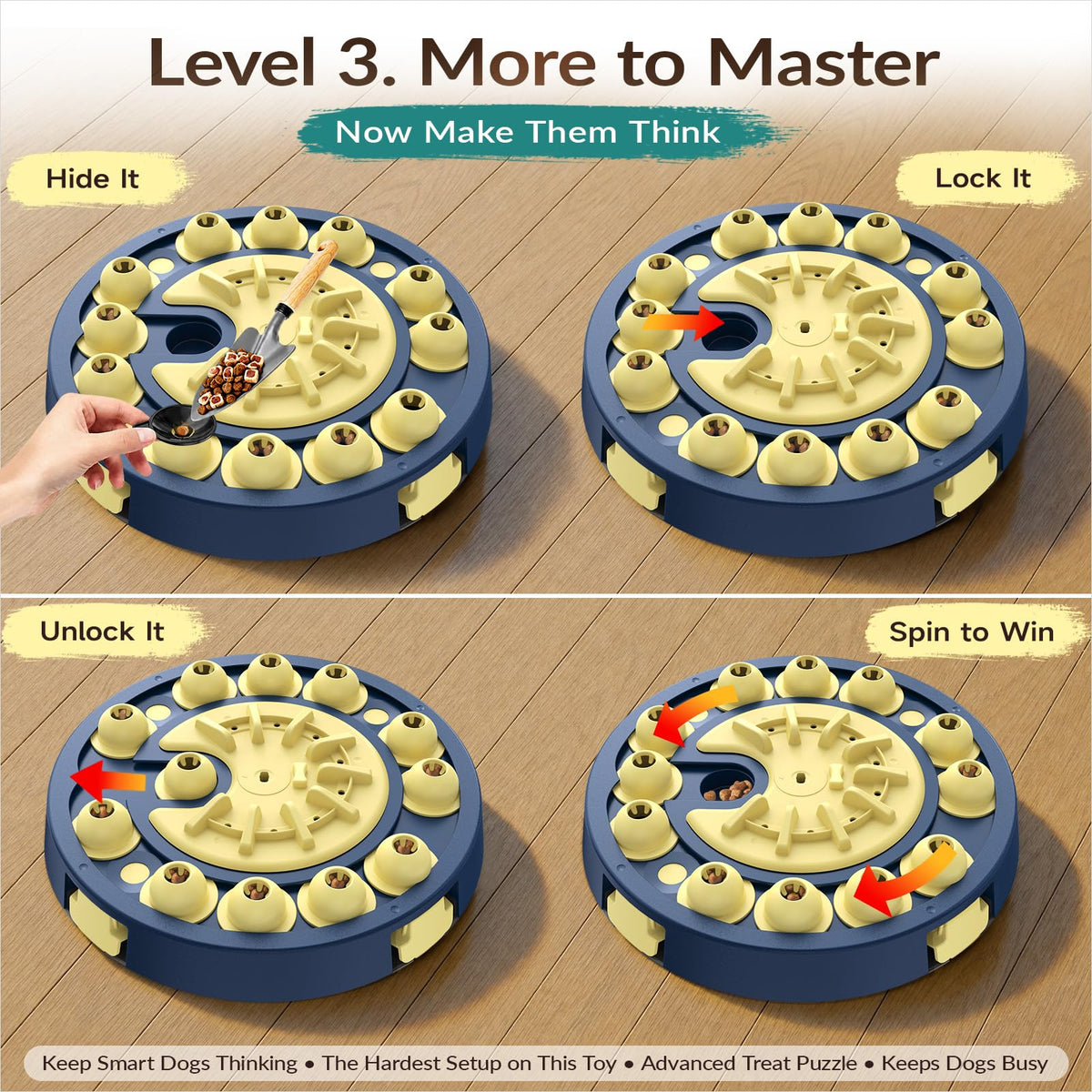 Large 3 Levels Dog Puzzle Toy U56133