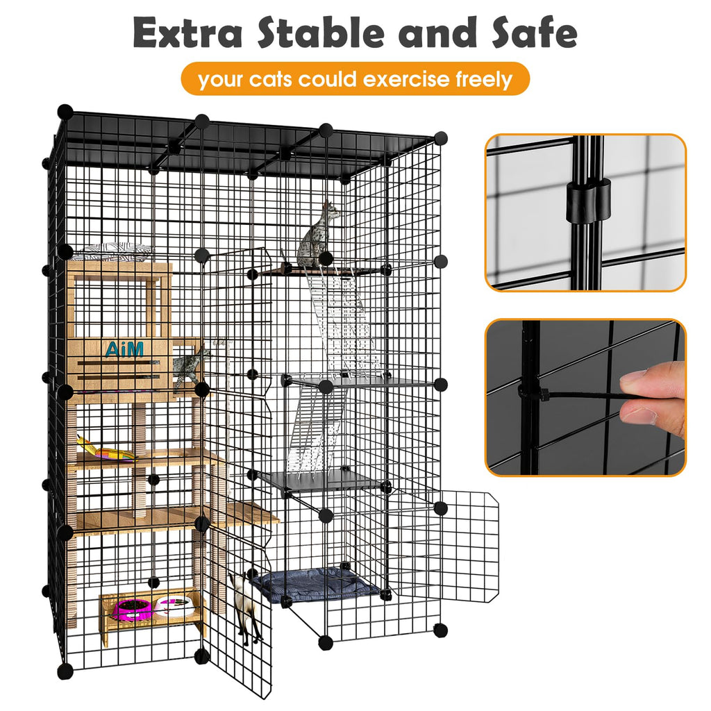 Large Detachable Metal Wire Cat Enclosure X9454