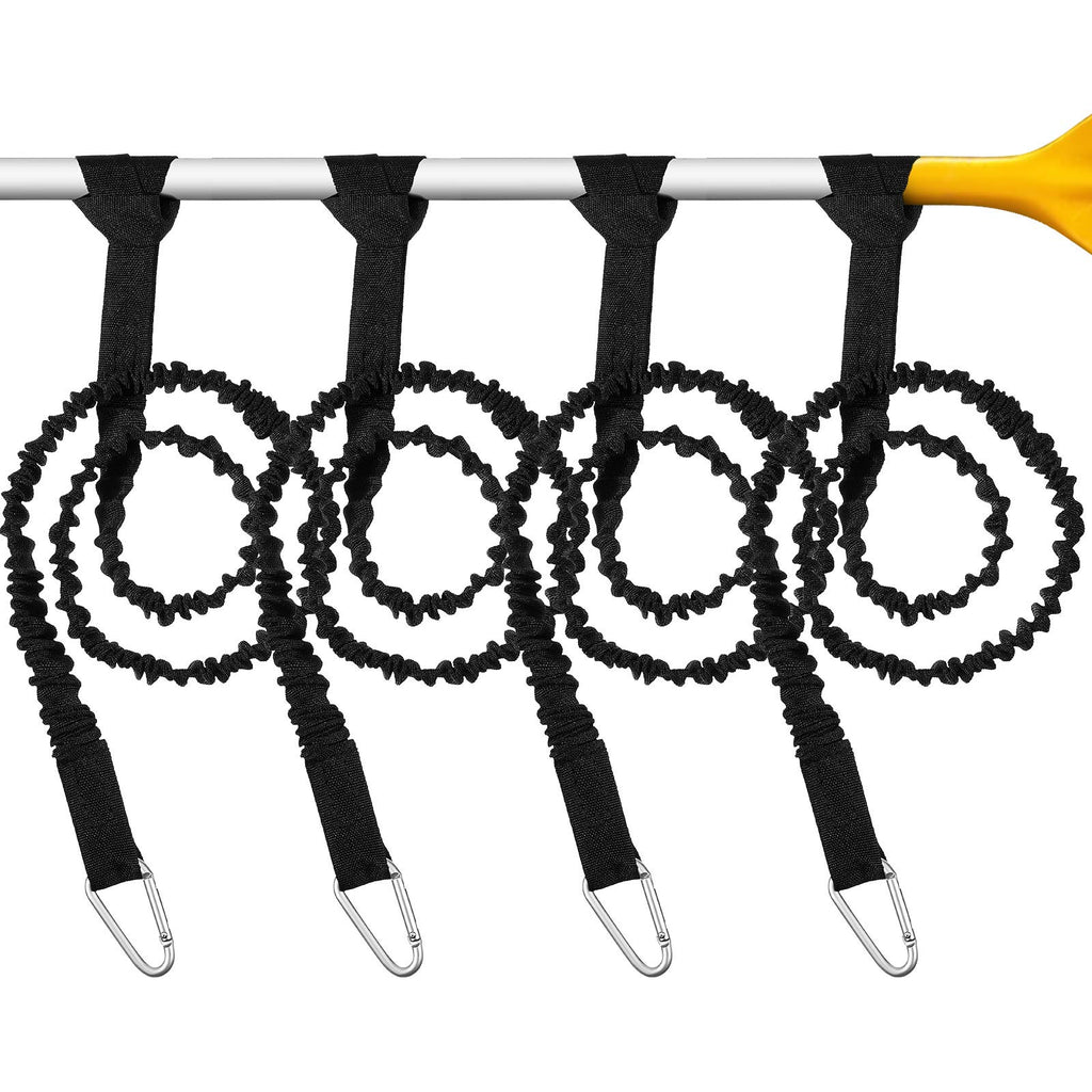4 Pcs Stretchable Coiled Kayak Paddle Leash B5315