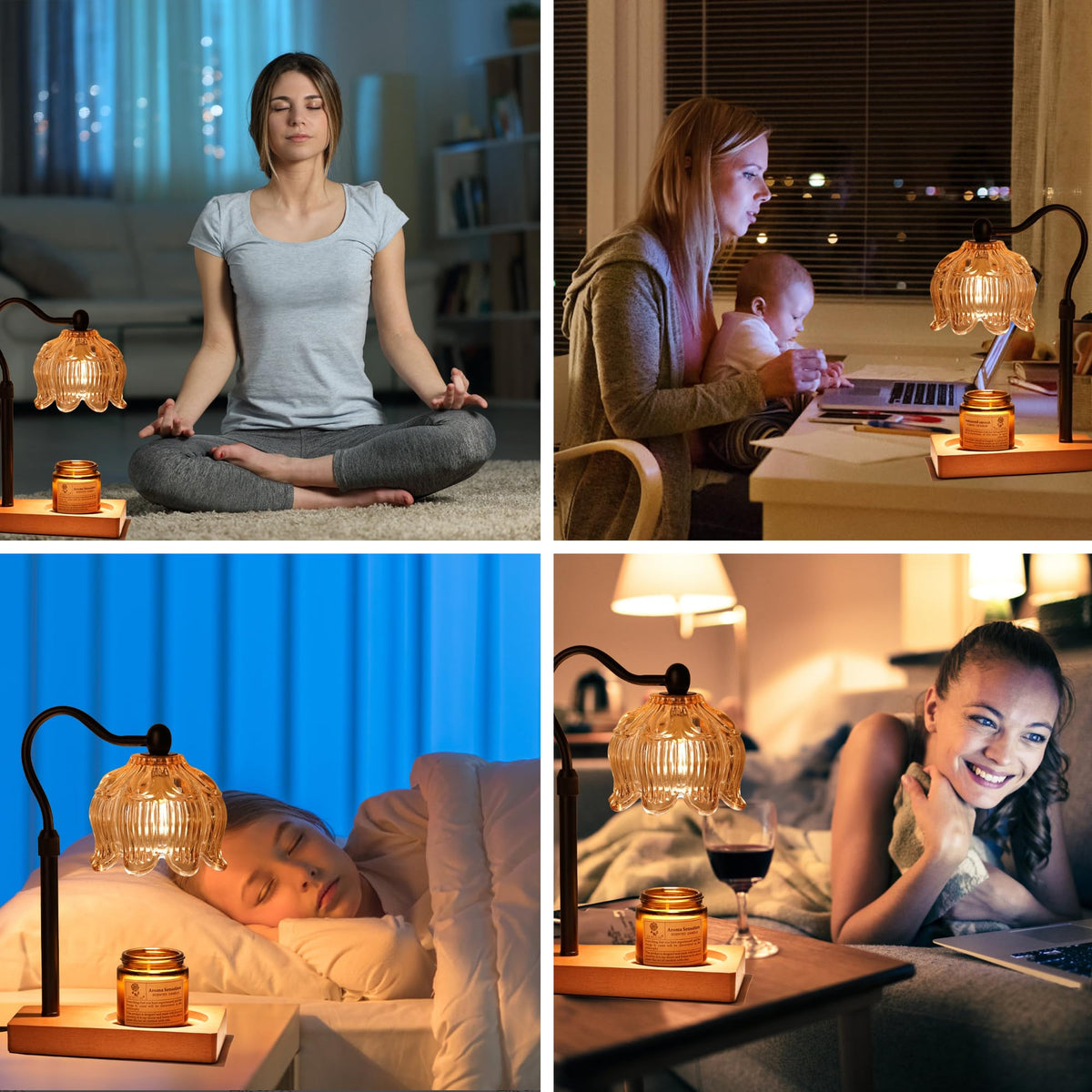 Adjustable Dimmable Candle Warmer Lamp with Timer S432726