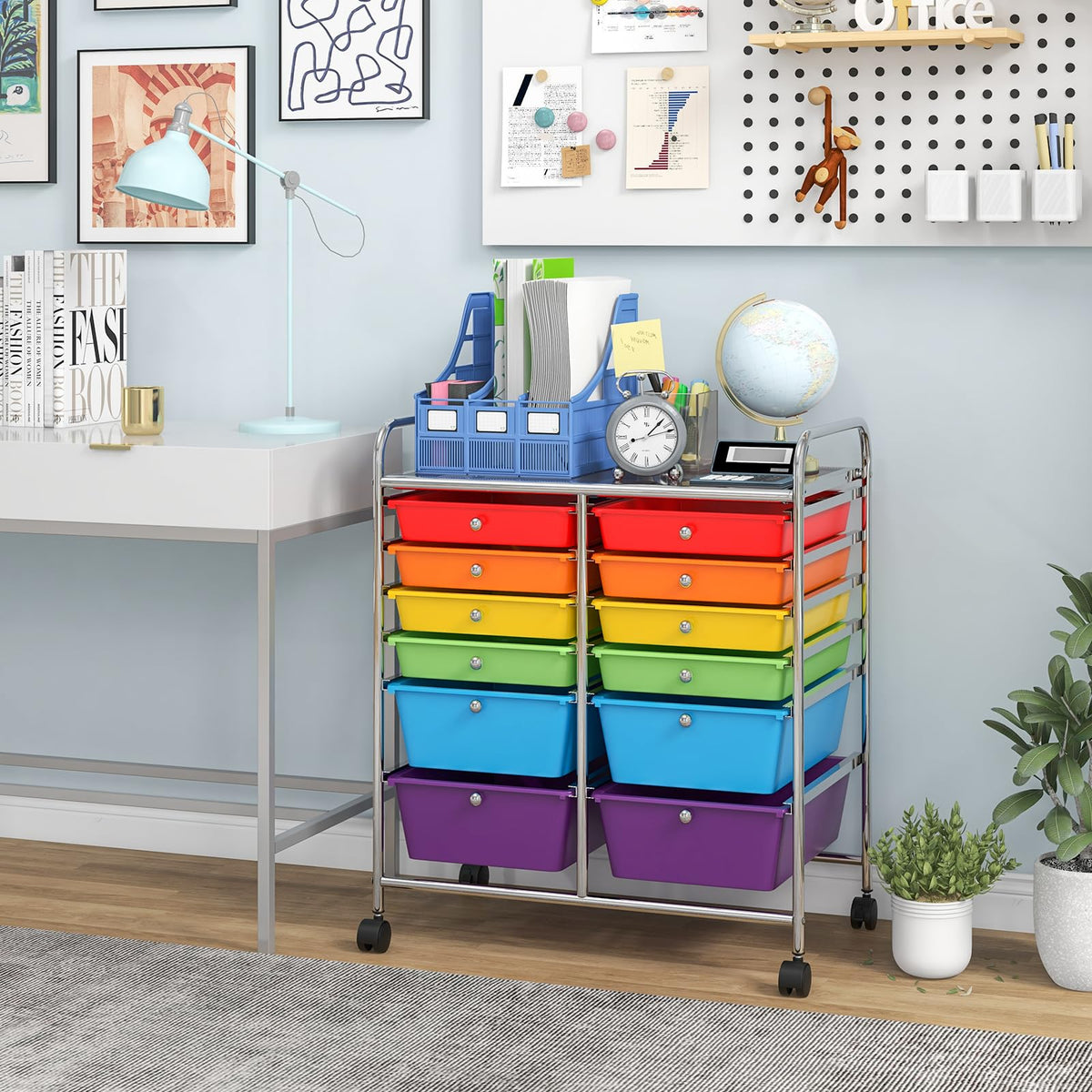 12 Drawer Rolling Storage Cart T2098