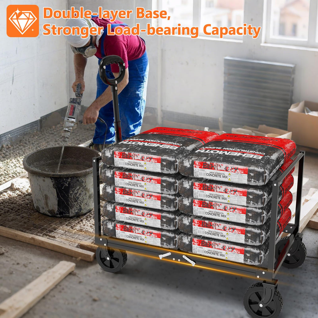 3 in 1 Foldable Wagon Cart with Sturdy Wheels K818783