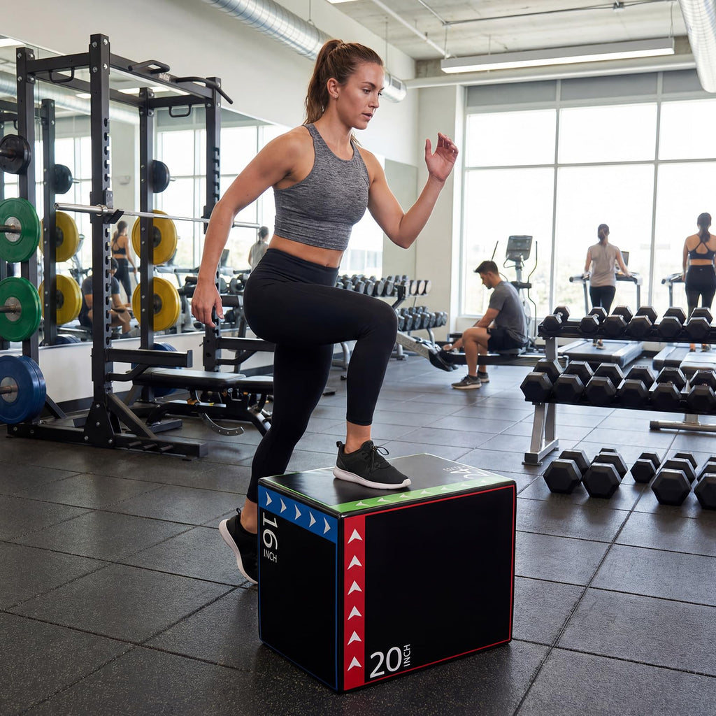 3 in 1 Plyometric Jump Box 16/20/24 Inch Soft Foam D6182