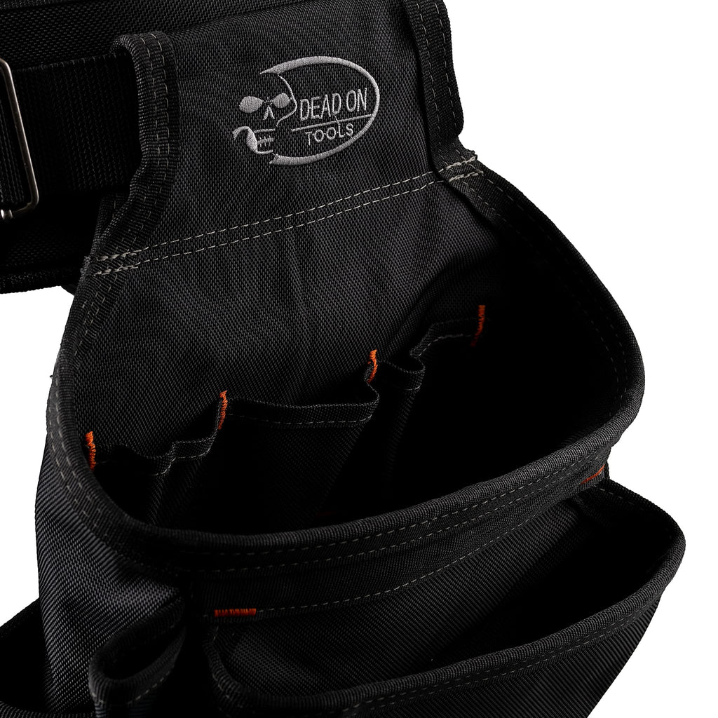 Black 1680 Denier Poly Carpenter’s Tool Belt with Suspenders N635116