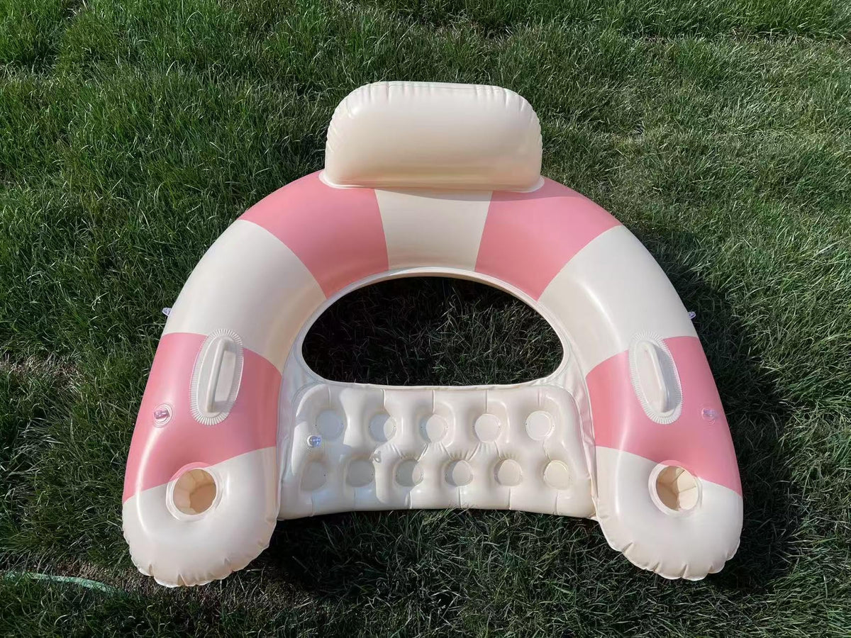 Inflatable Pool Float Chair with Cup Holders M6732