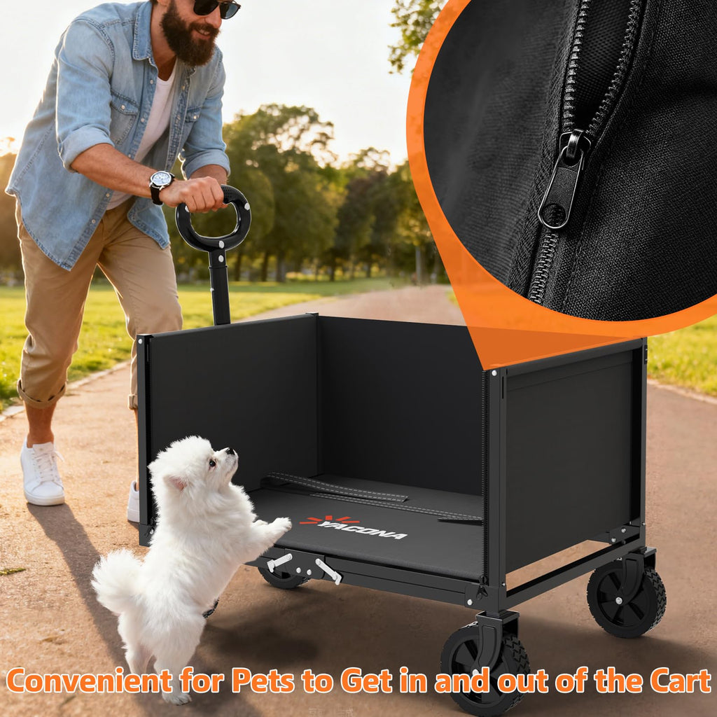 3 in 1 Foldable Wagon Cart with Sturdy Wheels K818783