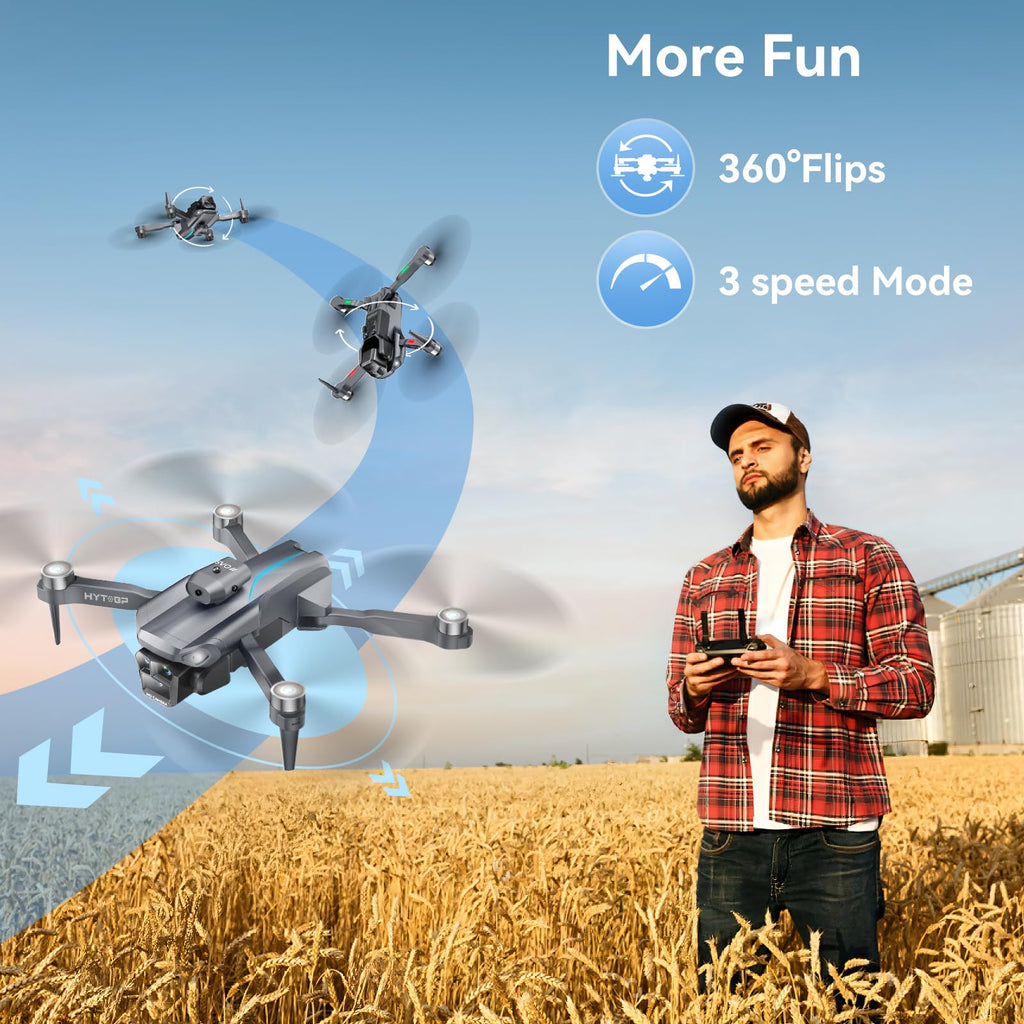 Foldable Mini Drone with Camera 1080P, 3 Batteries I480