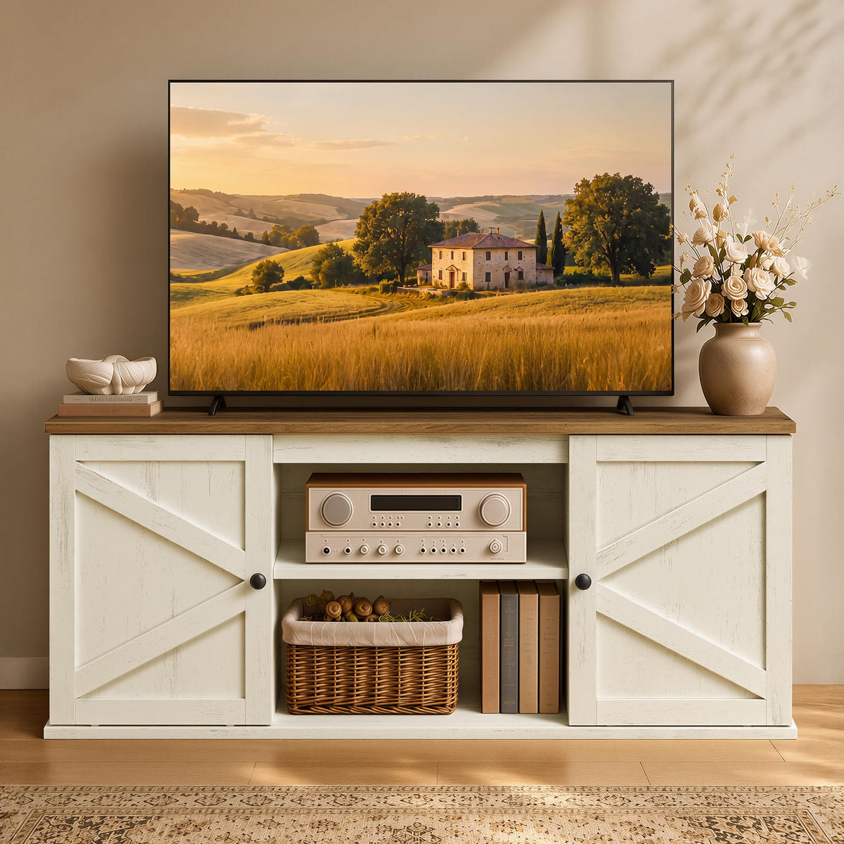 Farmhouse TV Stand for 65'' TV P420