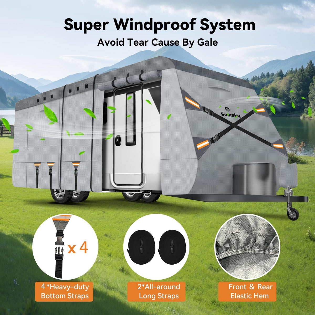 14-16 FT Heavy Duty 8-Layer Camper Cover A154