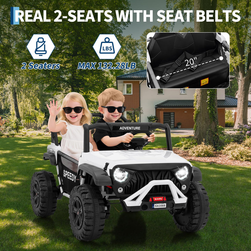 24V 4WD Electric Car 2 Seater UTV with Remote Control Y483031