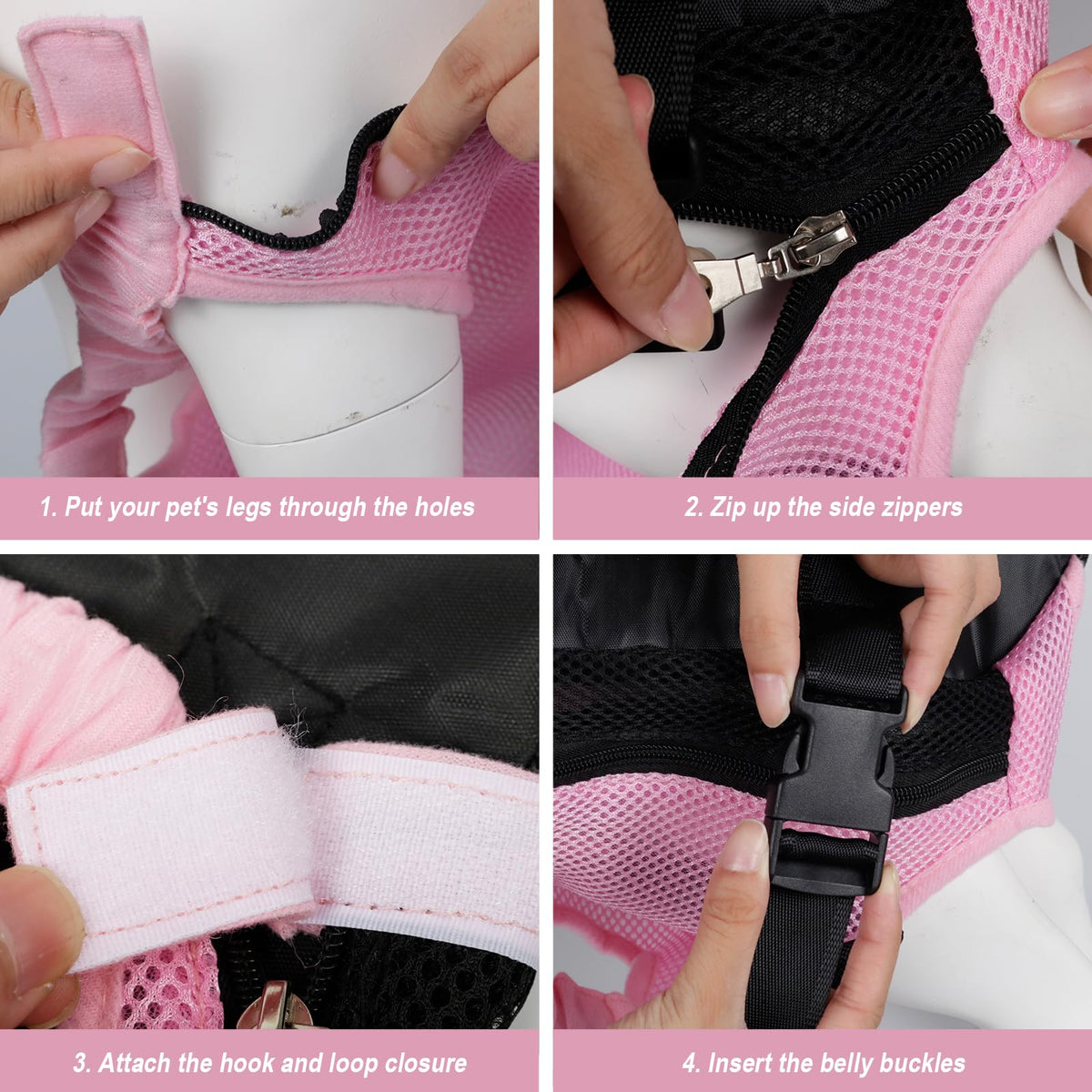 Dog Carrier Backpack Adjustable Pet Travel Bag H4101
