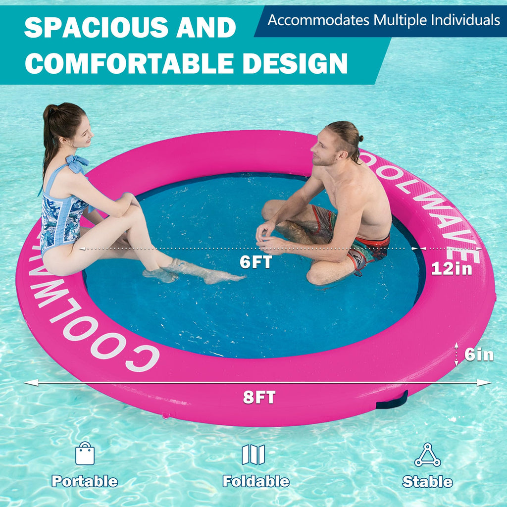 Inflatable Water Hammock Floating Dock with Cup Holders D72109