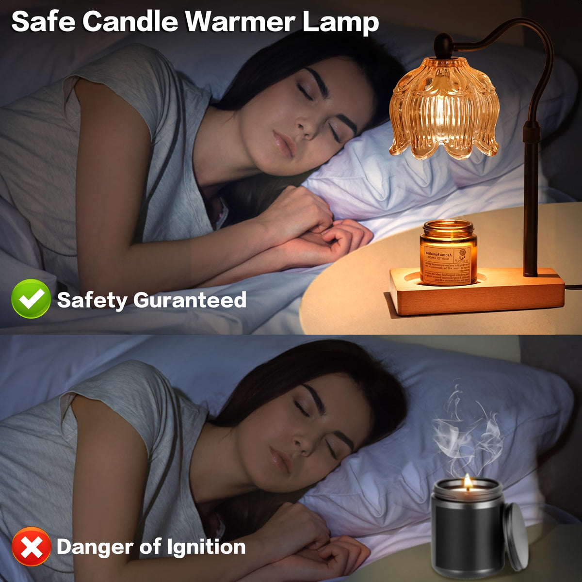 Adjustable Dimmable Candle Warmer Lamp with Timer S432726