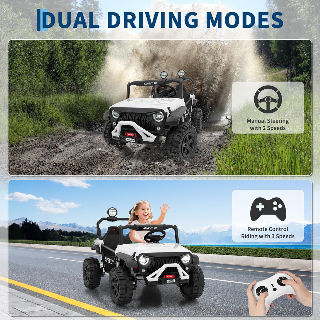 24V 4WD Electric Car 2 Seater UTV with Remote Control Y483031