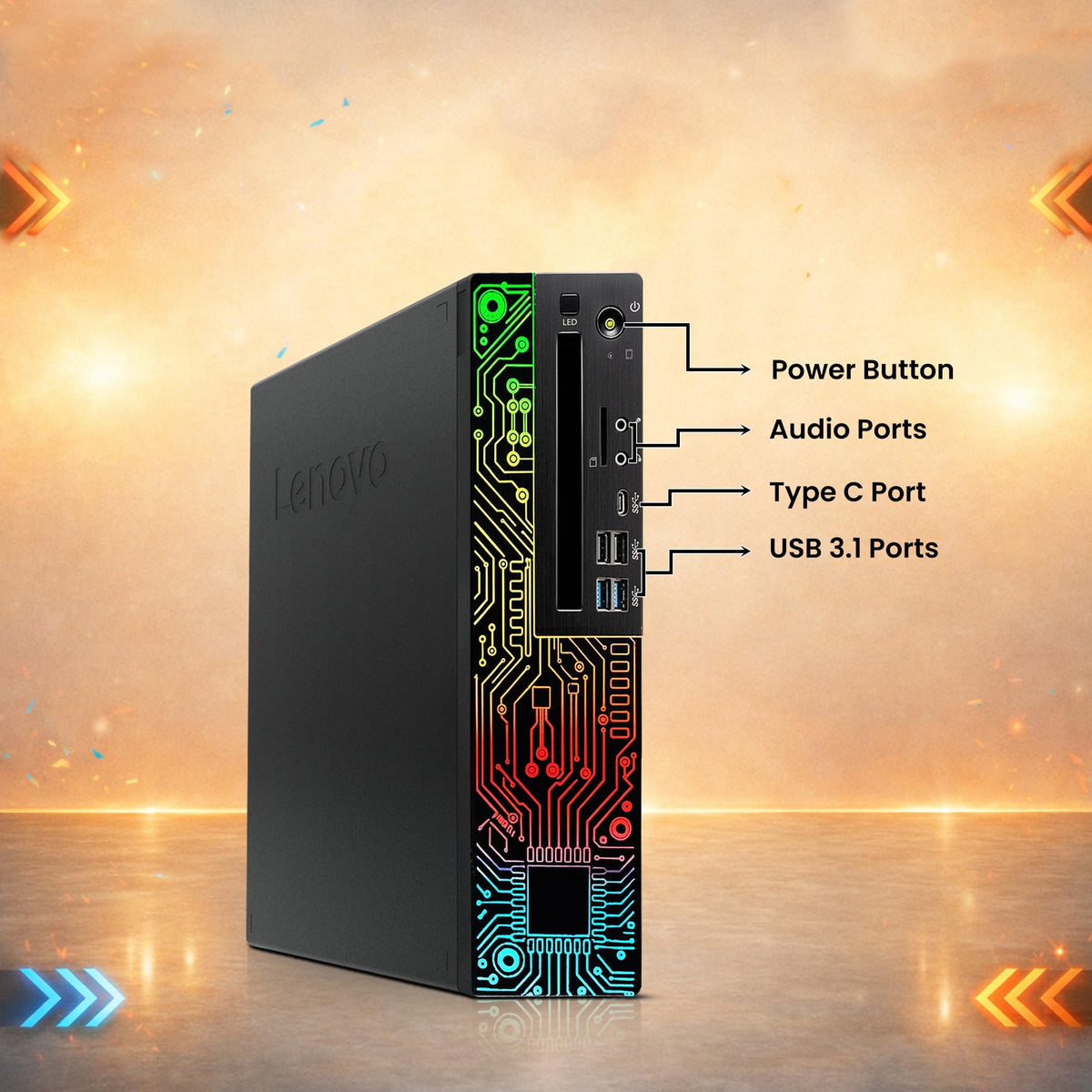 RGB Desktop PC Intel Core i5-8500 16GB DDR4 RAM 256GB SSD 500GB HDD GeForce GT 1030 D442794