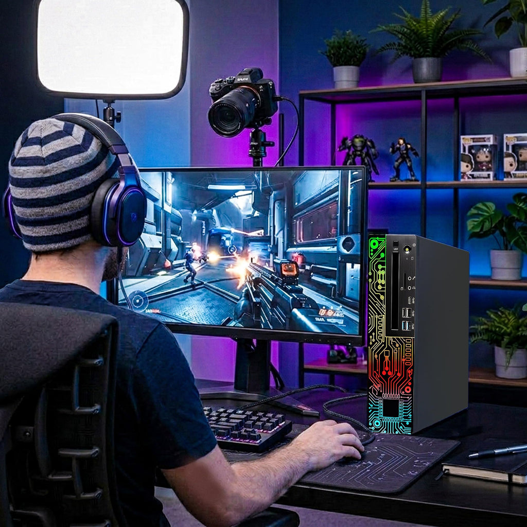 RGB Desktop PC Intel Core i5-8500 16GB DDR4 RAM 256GB SSD 500GB HDD GeForce GT 1030 D442794