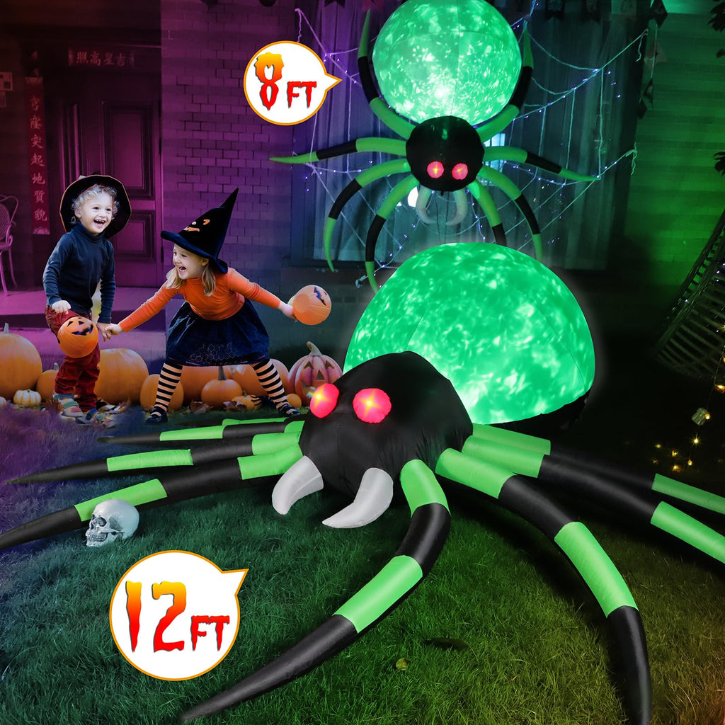 12 FT Halloween Inflatable Spider Outdoor Decoration U317394