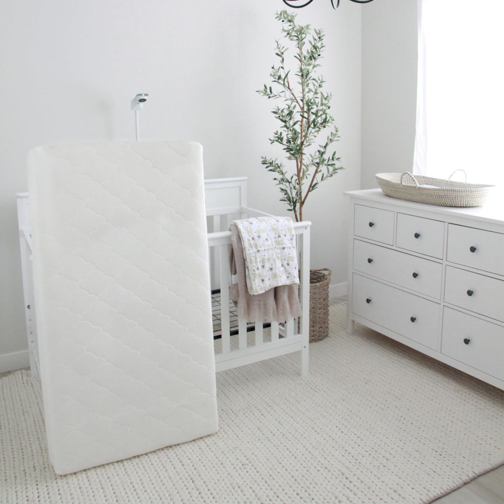 White Waterproof Crib Mattress M299401